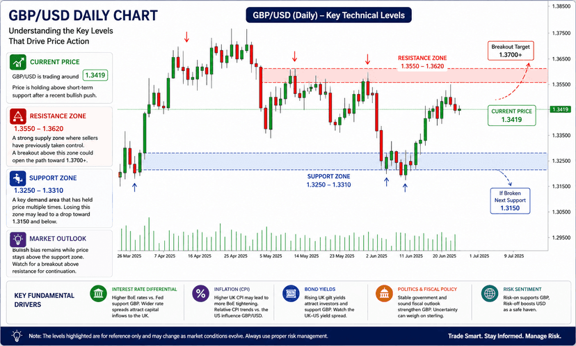 What Drives GBP/USD? Interest Rates, CPI & Bond Yields